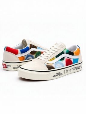 Vans Old Skool Graffiti Rainbow Sneakers NWT Mens 5 Womens 6.5